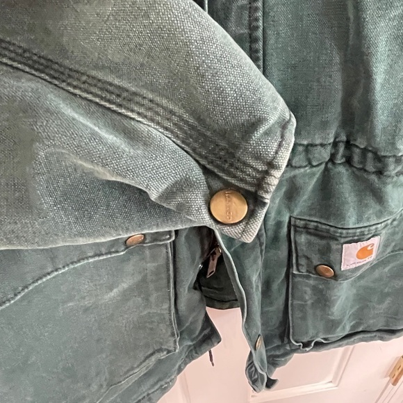 Vintage Carhartt Mens Duck Chore Flannel Duster Jacket XLarge CW043 USA - Picture 8 of 11